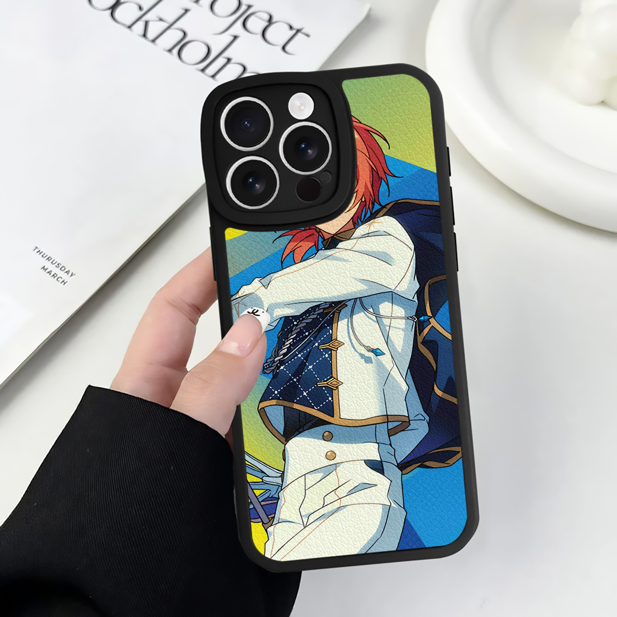 （画像用） あんさんぶるスターズ! Ensemble Stars 【iPhone 16シリーズ対応】シリコンスマホケース（レザー調） 材質：シリコン